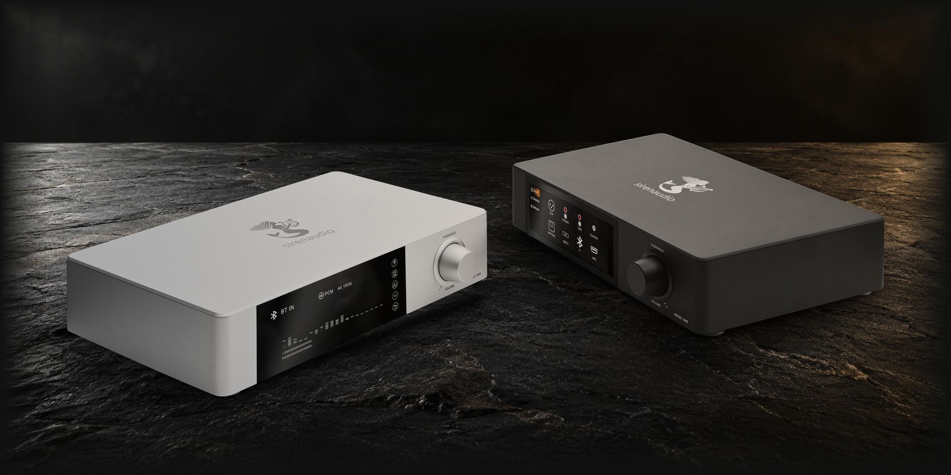 Model One in silver and black